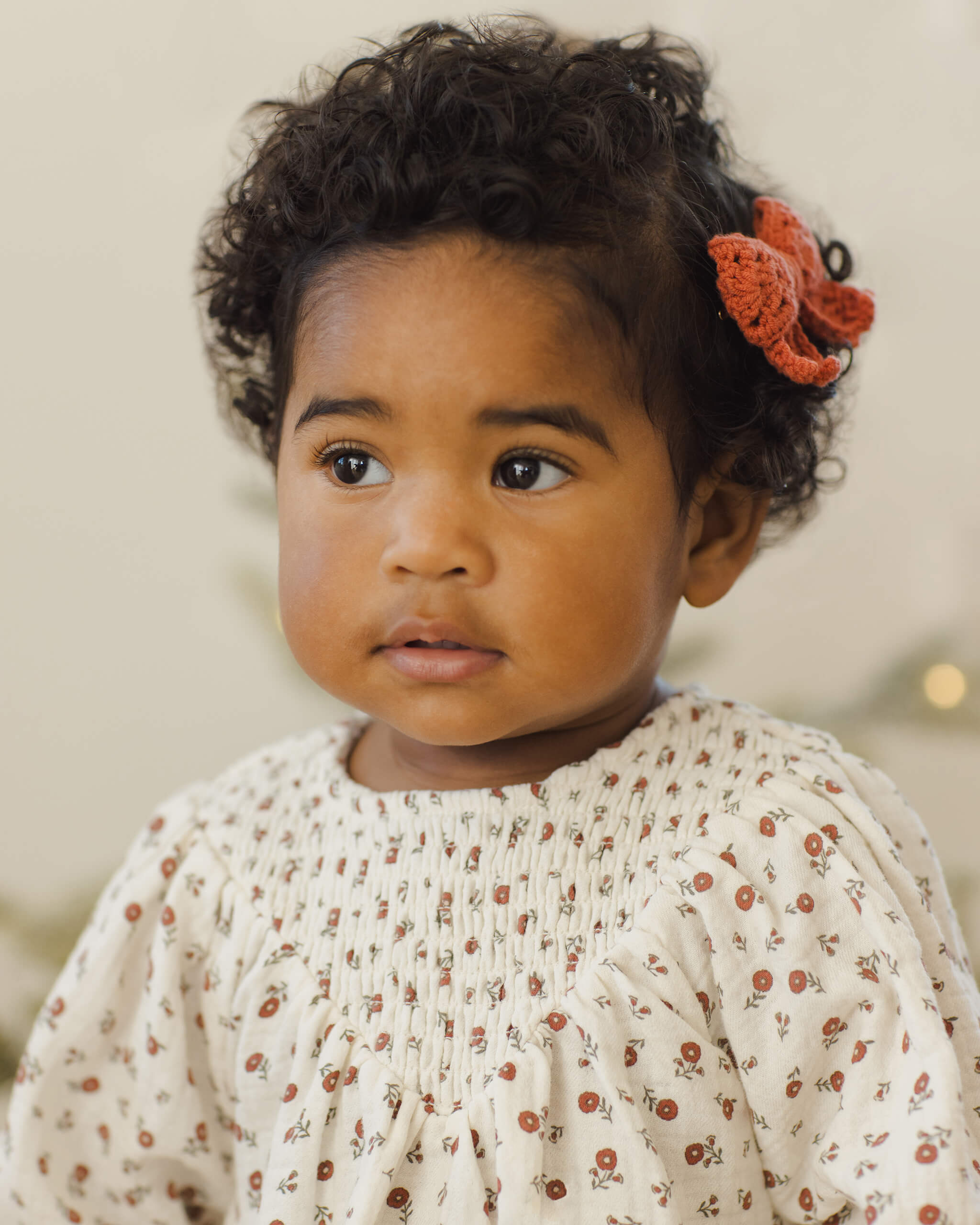 Quincy Mae V Smocked Dress - Winter Ditsy