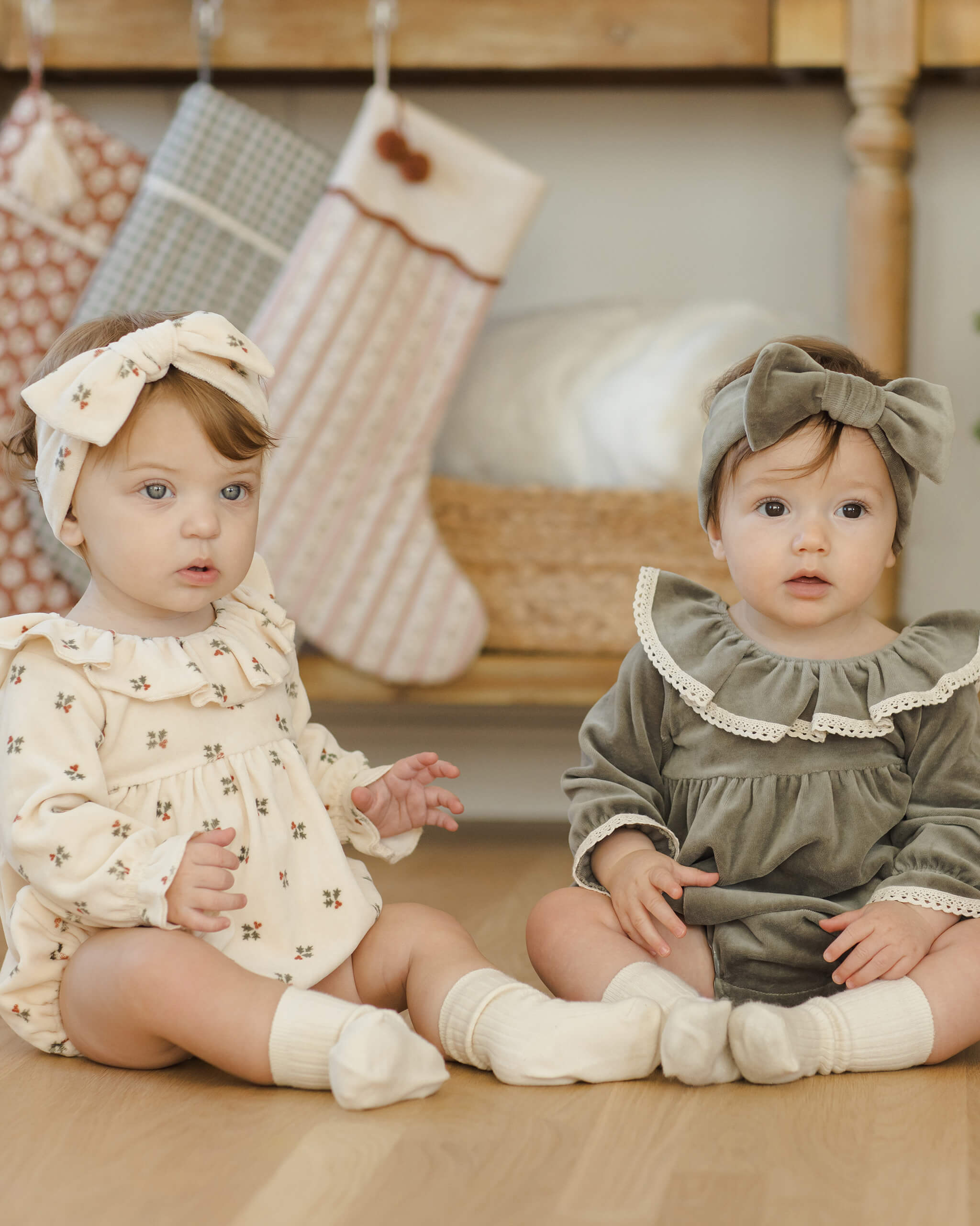 Quincy Mae Wendy Romper - Holly Berry