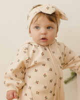 Quincy Mae Velour Zip Jumpsuit - Holly Berry