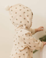 Quincy Mae Velour Zip Jumpsuit - Holly Berry