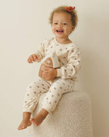 Quincy Mae Velour Relaxed Sweatshirt - Holly Berry