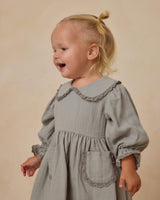 Quincy Mae Marisol Dress - Steel Blue
