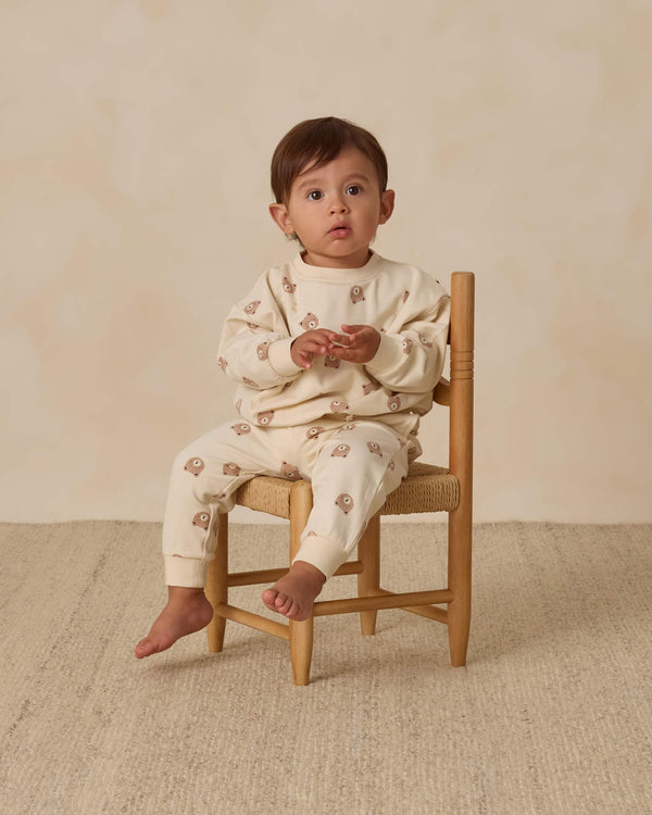Quincy Mae Relaxed Sweatshirt - Brown Bear