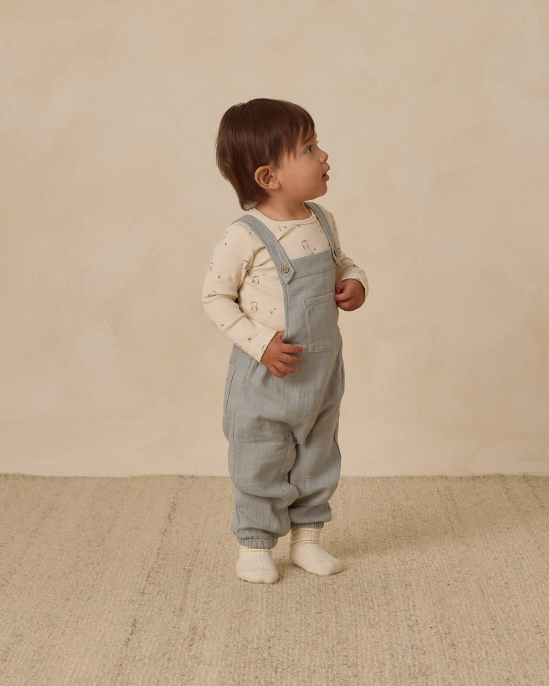 Quincy Mae Baby Overall - Steel Blue