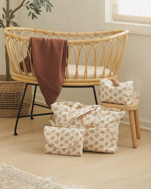 Quincy Mae Diaper Bag + Changing Pad Set - Daylily