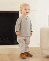 Quincy Mae Woven Pant - Blue Gingham