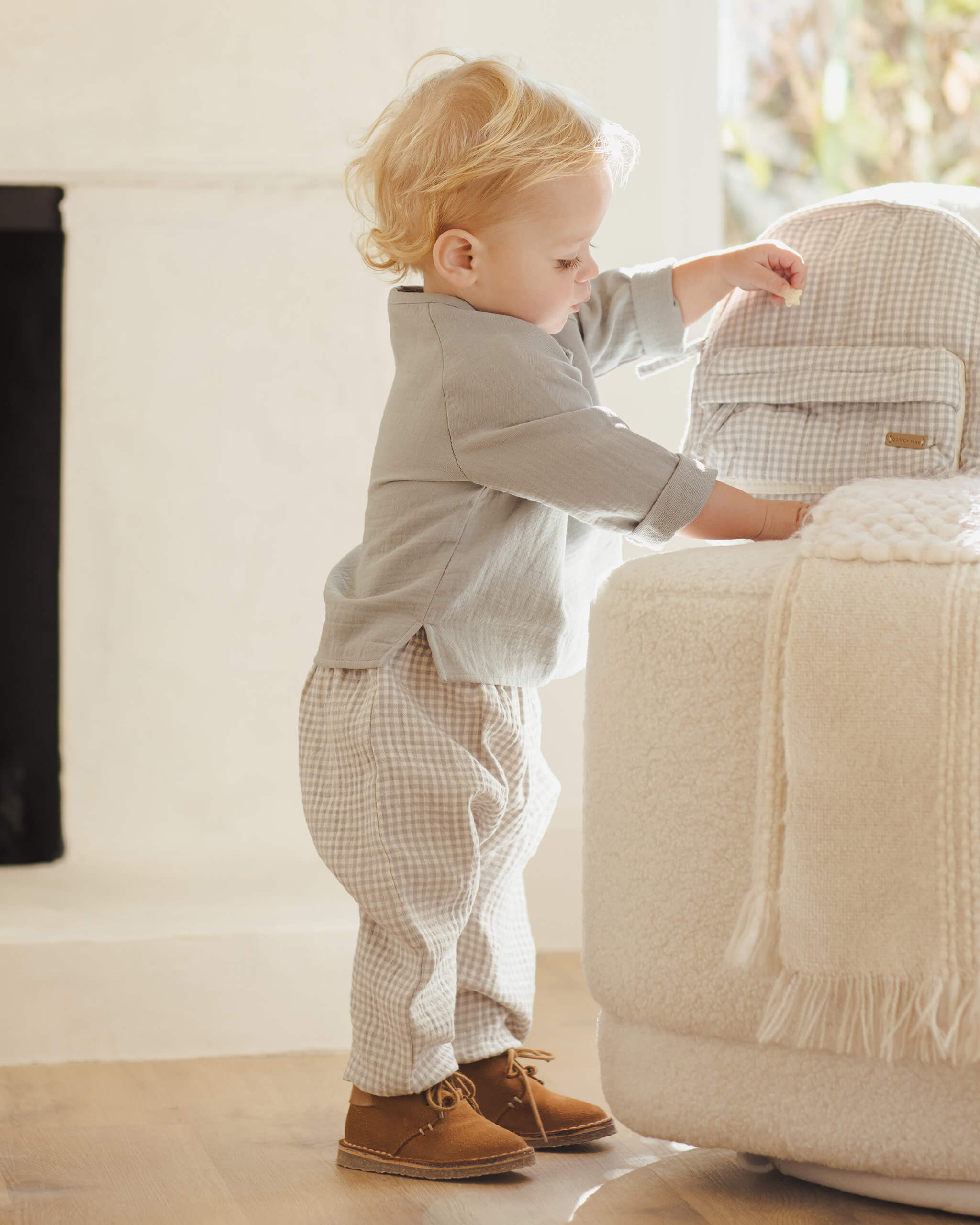 Quincy Mae Zion Shirt - Steel Blue