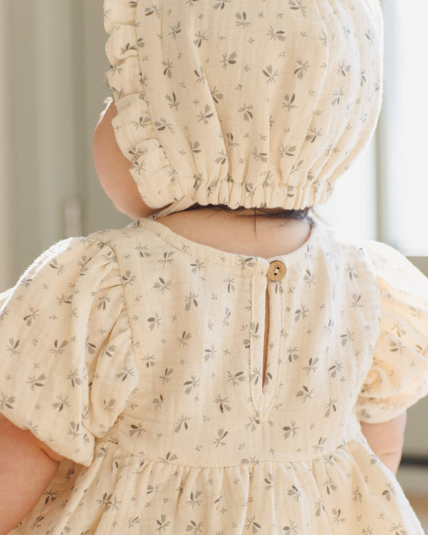 Quincy Mae Woven Ruffle Bonnet - Bluebell
