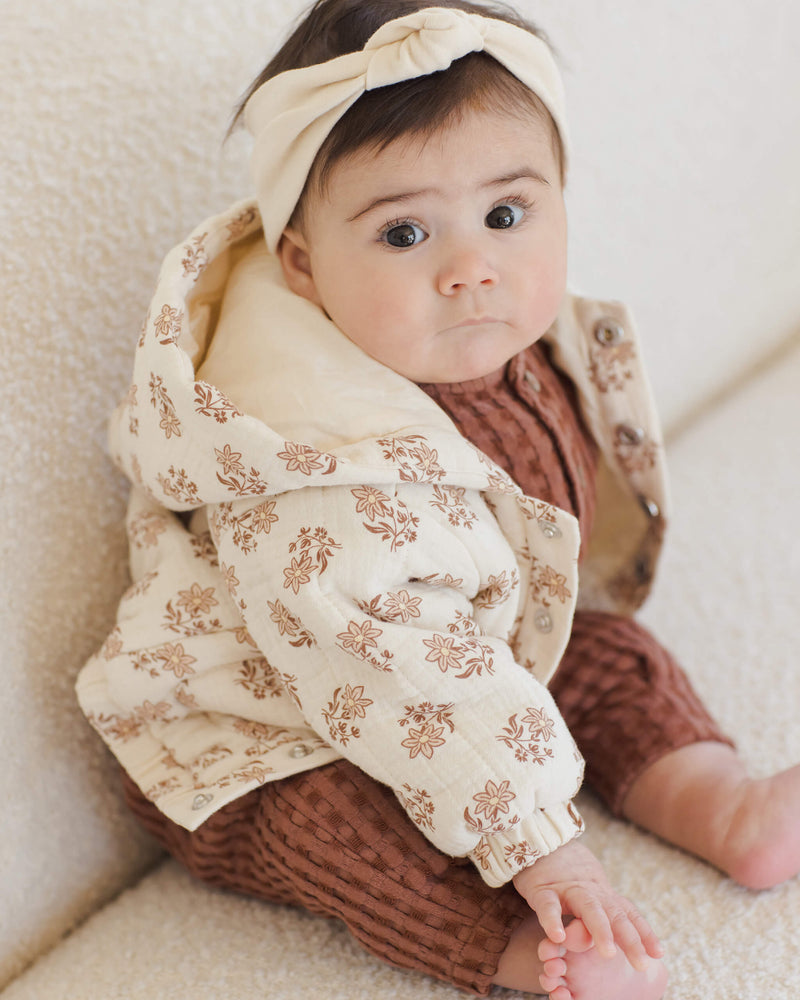Quincy Mae Hooded Woven Jacket - Daylily