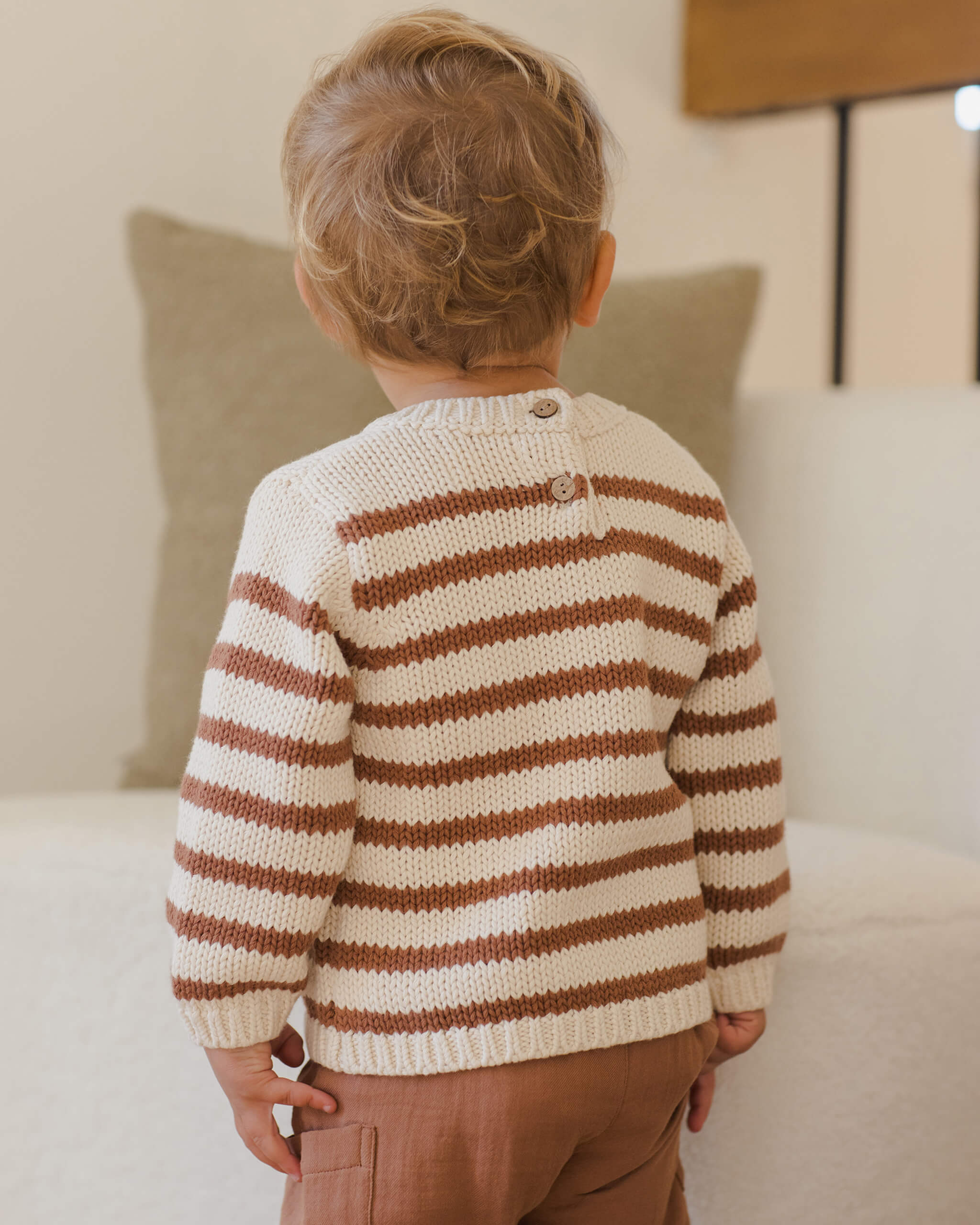 Quincy Mae Rex Sweater - Cedar Stripe