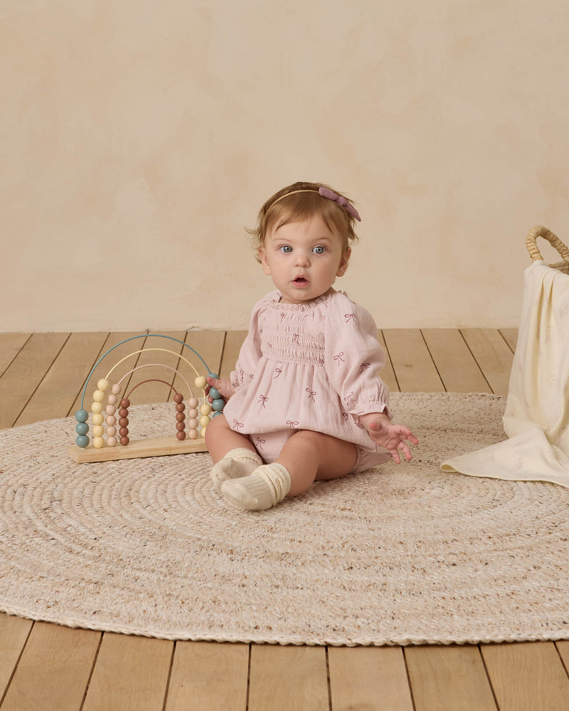 Quincy Mae Eden Romper - Bows