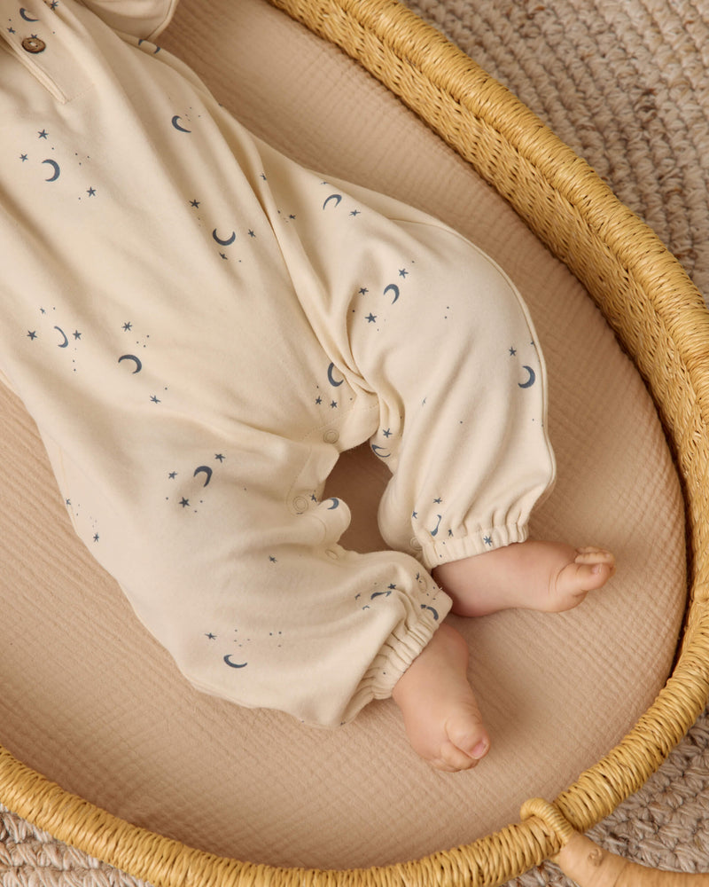 Quincy Mae Long Sleeve Pocket Jumpsuit - Moons