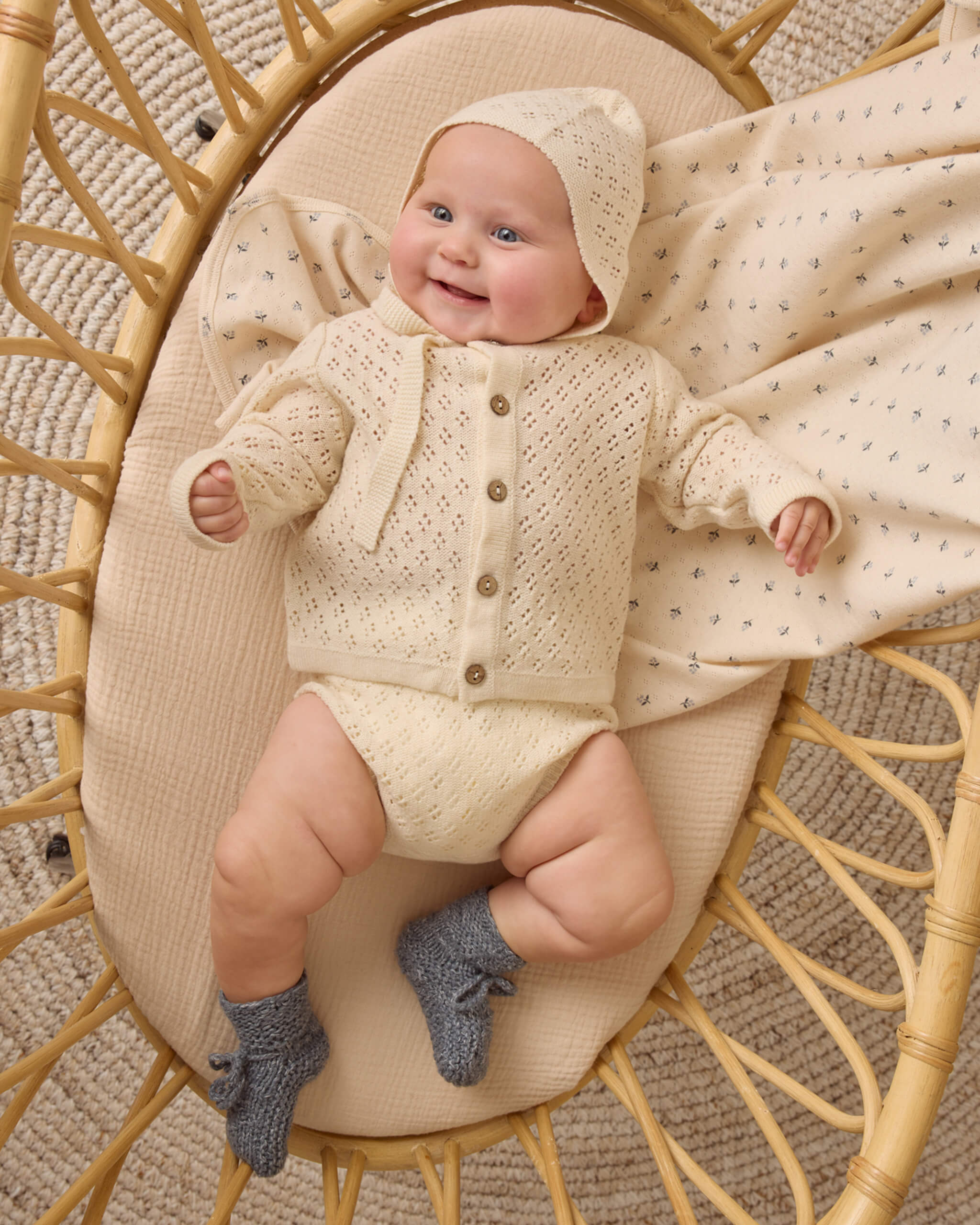 Quincy Mae Knit Cardigan - Natural