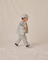 Quincy Mae Utility Jacket - Ocean Pinstripe