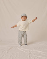 Quincy Mae Grayson Pant - Ocean Pinstripe