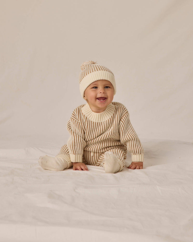 Quincy Mae Relaxed Knit Sweater - Gold