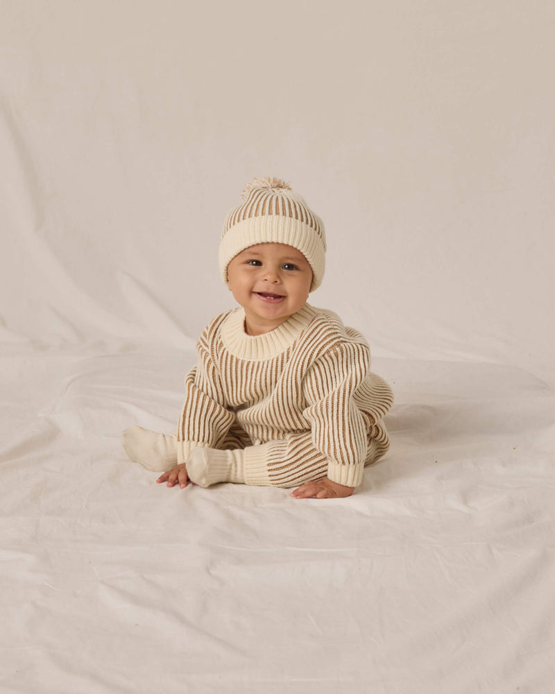 Quincy Mae Relaxed Knit Sweater - Gold