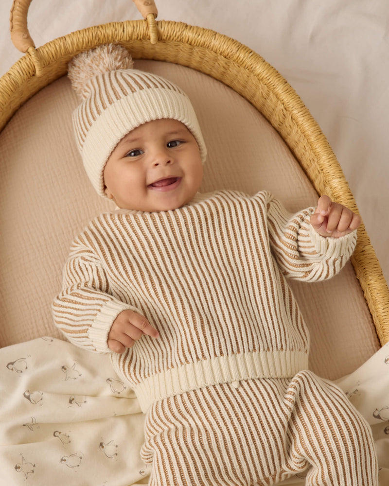 Quincy Mae Relaxed Knit Sweater - Gold