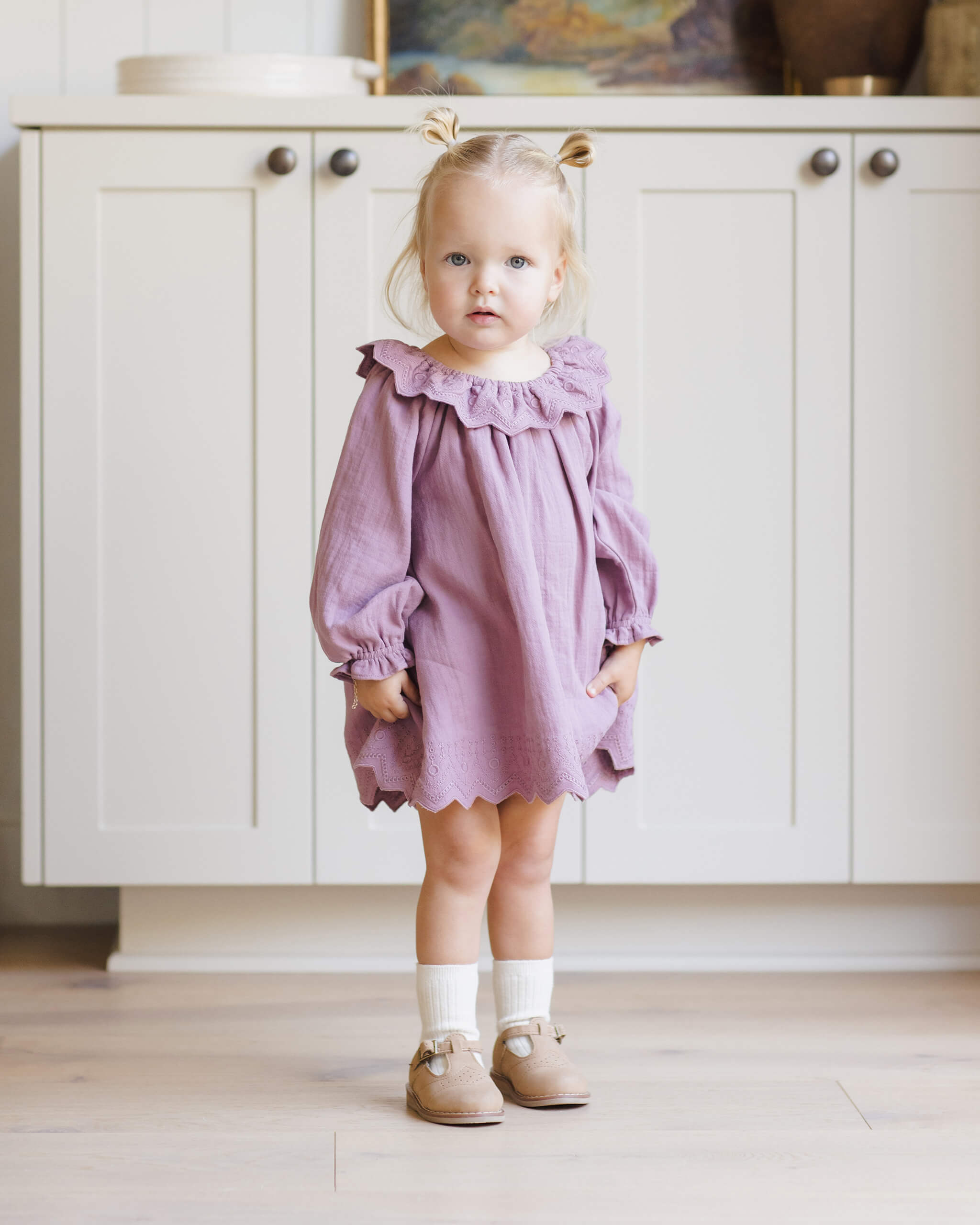 Quincy Mae Long Sleeve Isla Dress - Mulberry