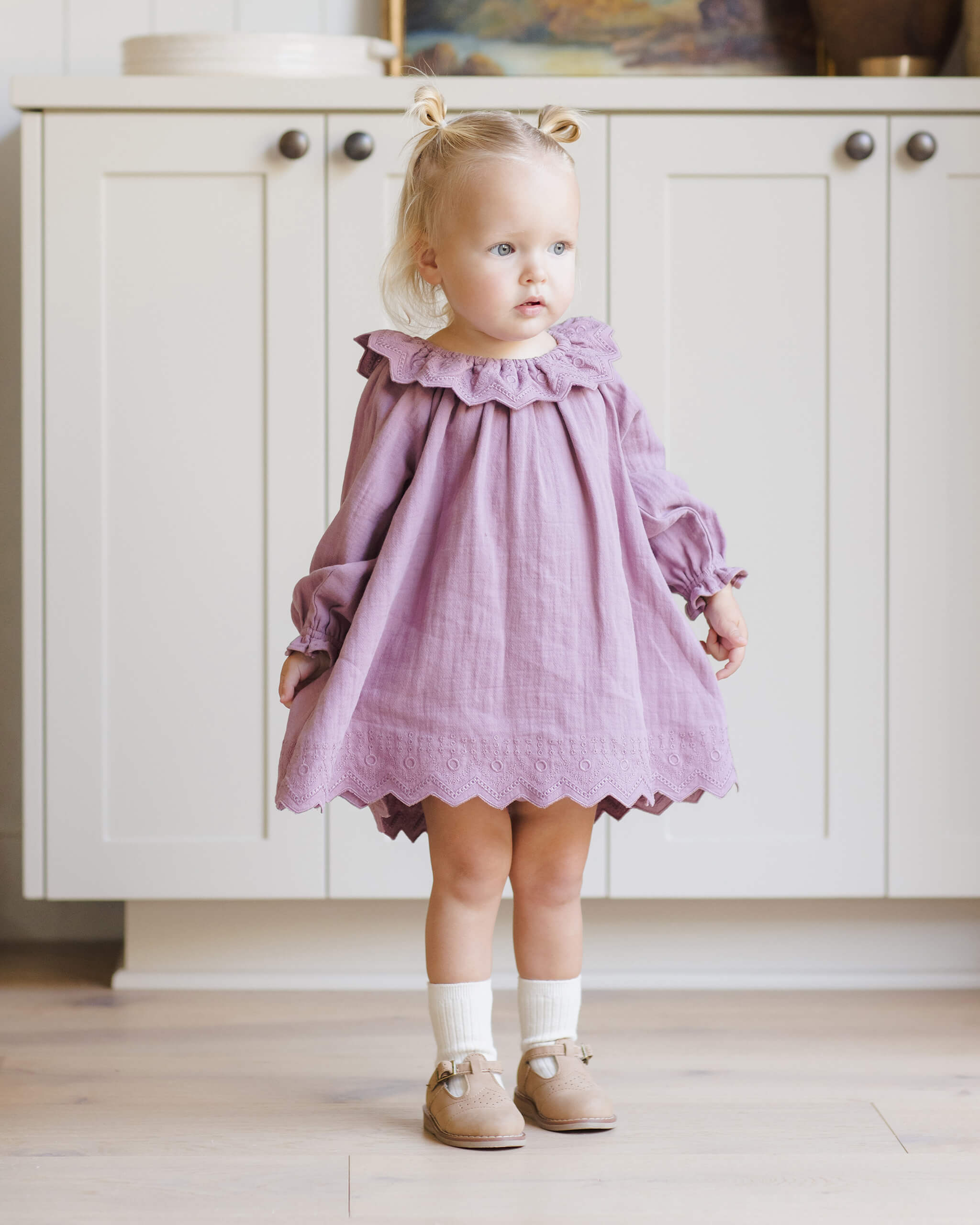 Quincy Mae Long Sleeve Isla Dress - Mulberry