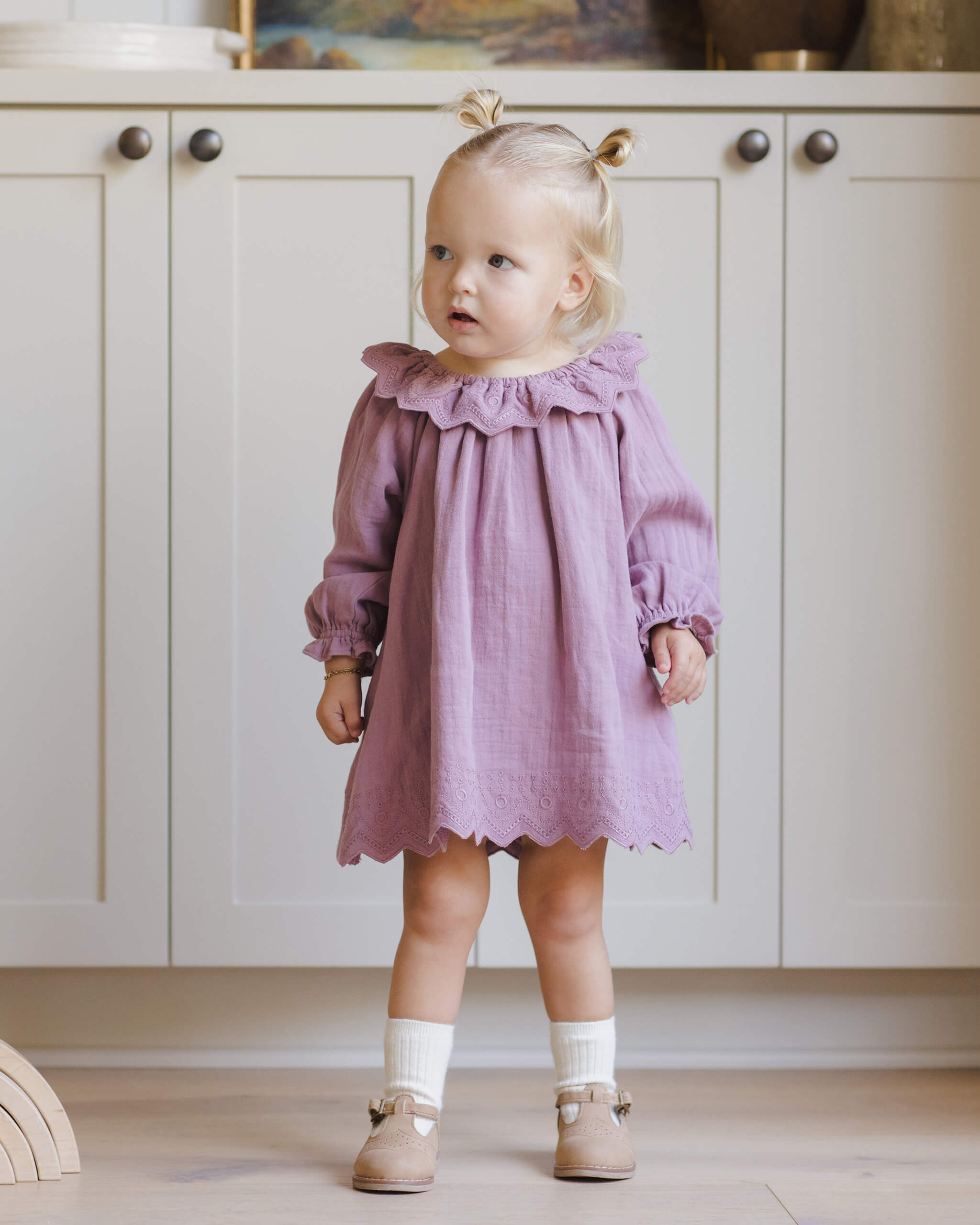 Quincy Mae Long Sleeve Isla Dress - Mulberry