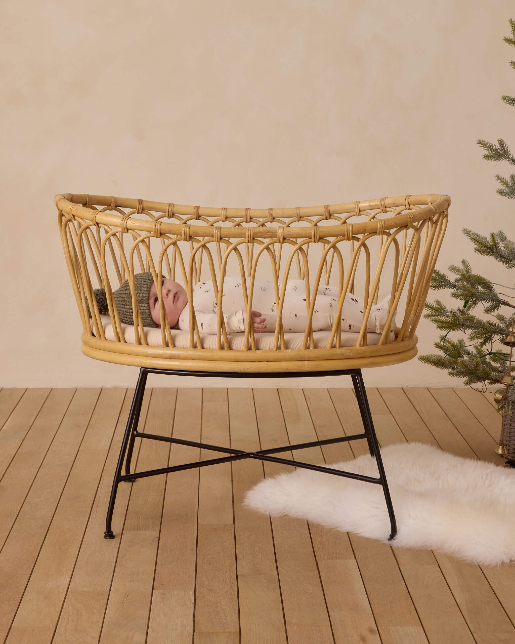 Quincy Mae Bamboo Zip Footie - Winter Wonderland