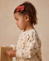 Quincy Mae Velour Relaxed Sweatshirt - Holly Berry