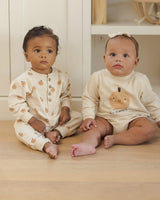 Quincy Mae Relaxed Fleece Jumpsuit - Smiley Pumpkins