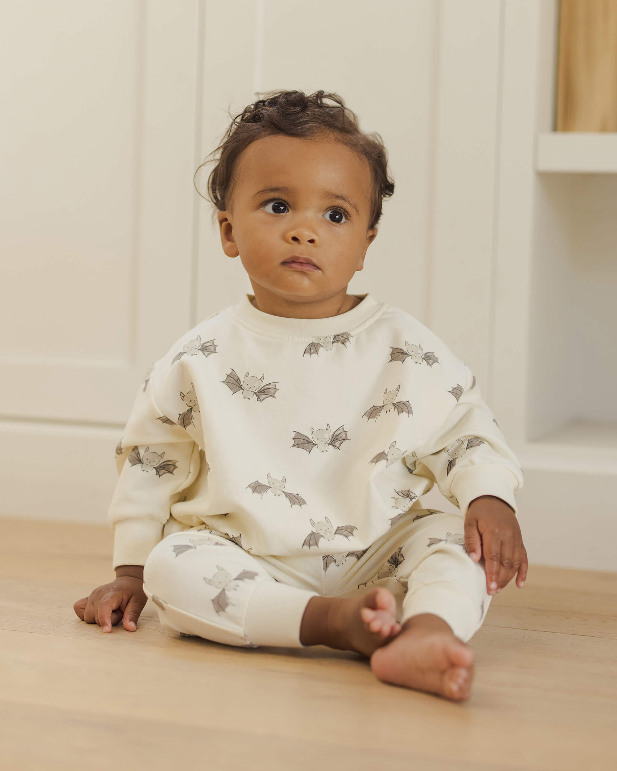 Quincy Mae Relaxed Fleece Sweatpant - Bats