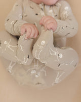 Quincy Mae Bamboo Zip Footie - Bats