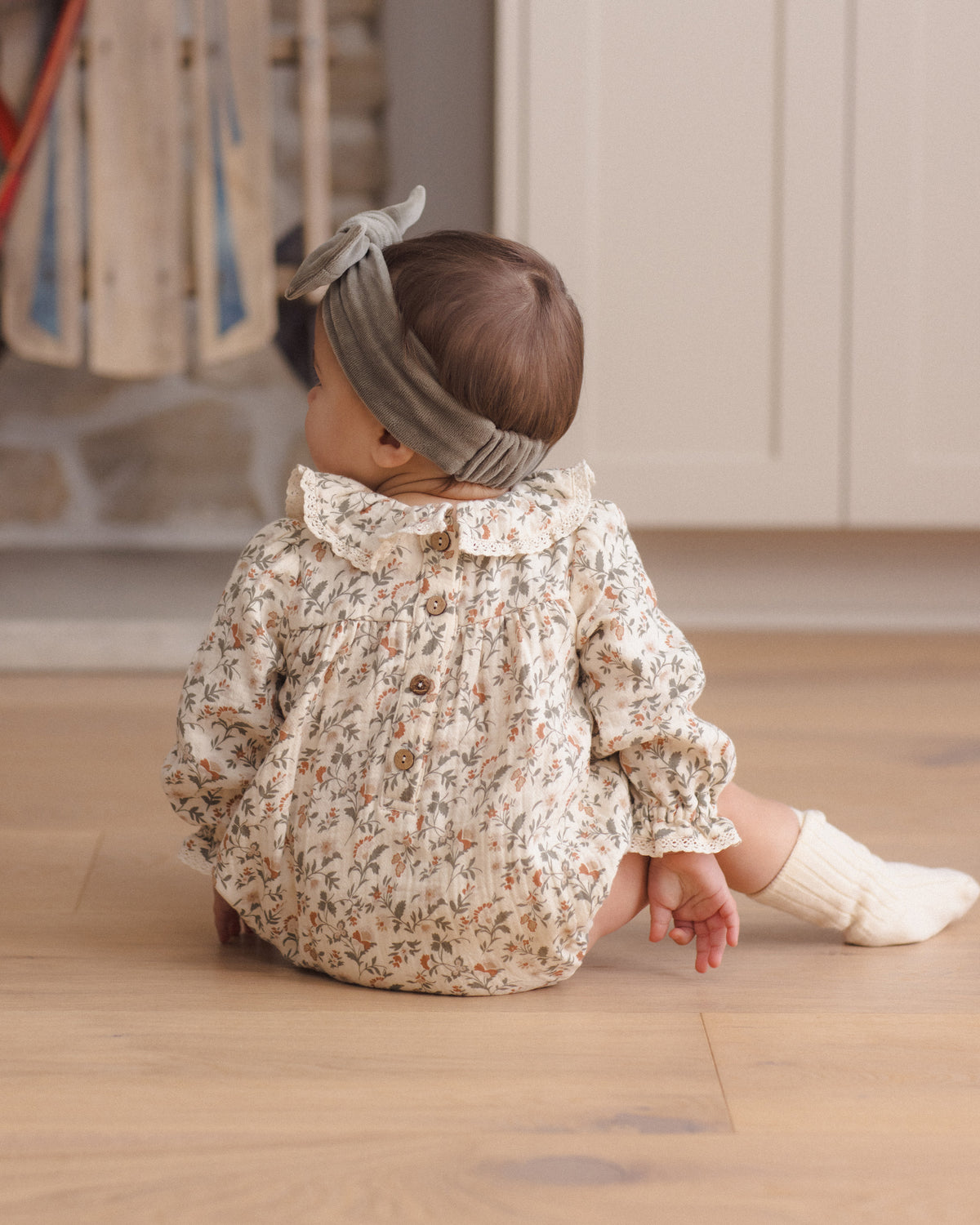 Quincy Mae Callie Romper - Holiday Floral