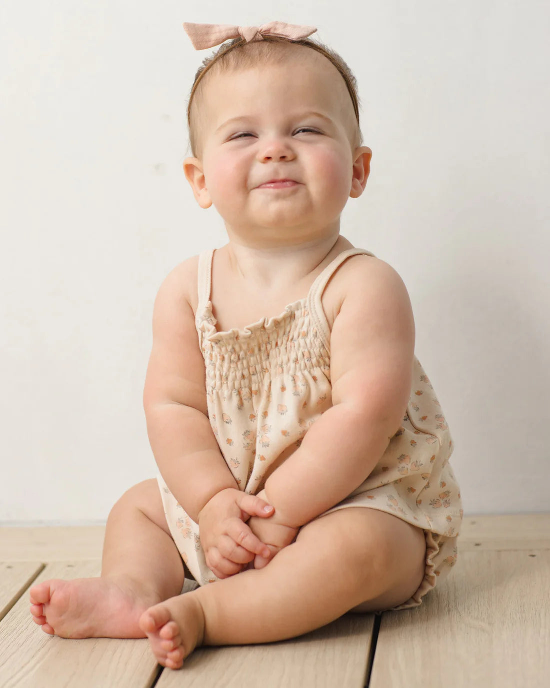 Quincy Mae Smocked Tank + Bloomer Set - Strawberries