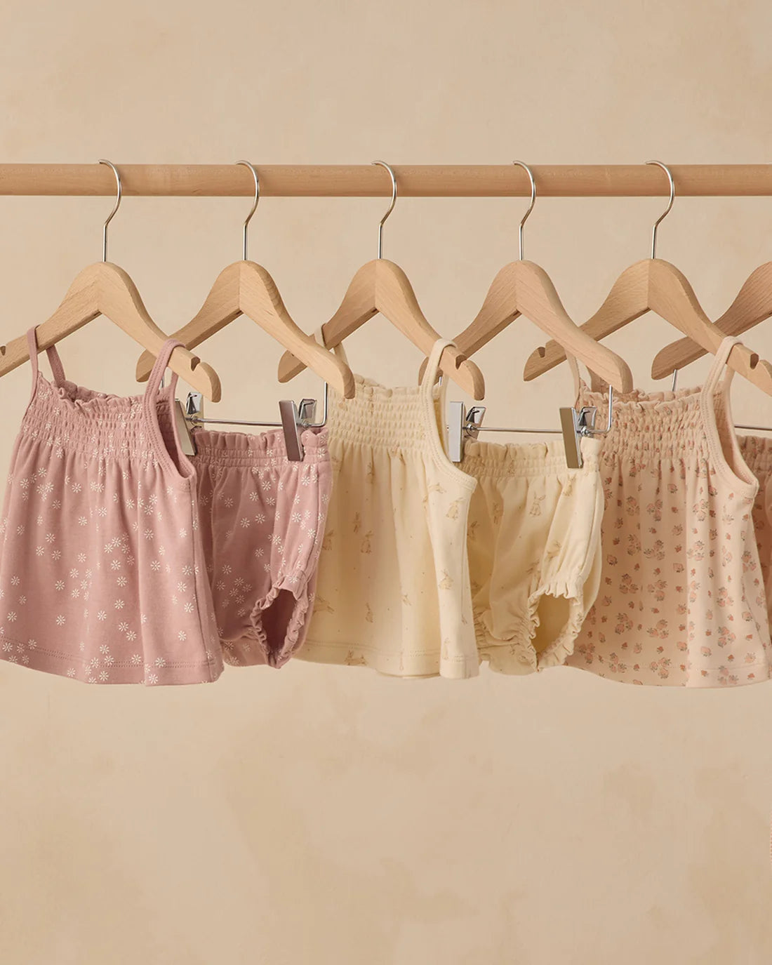 Quincy Mae Smocked Tank + Bloomer Set - Strawberries