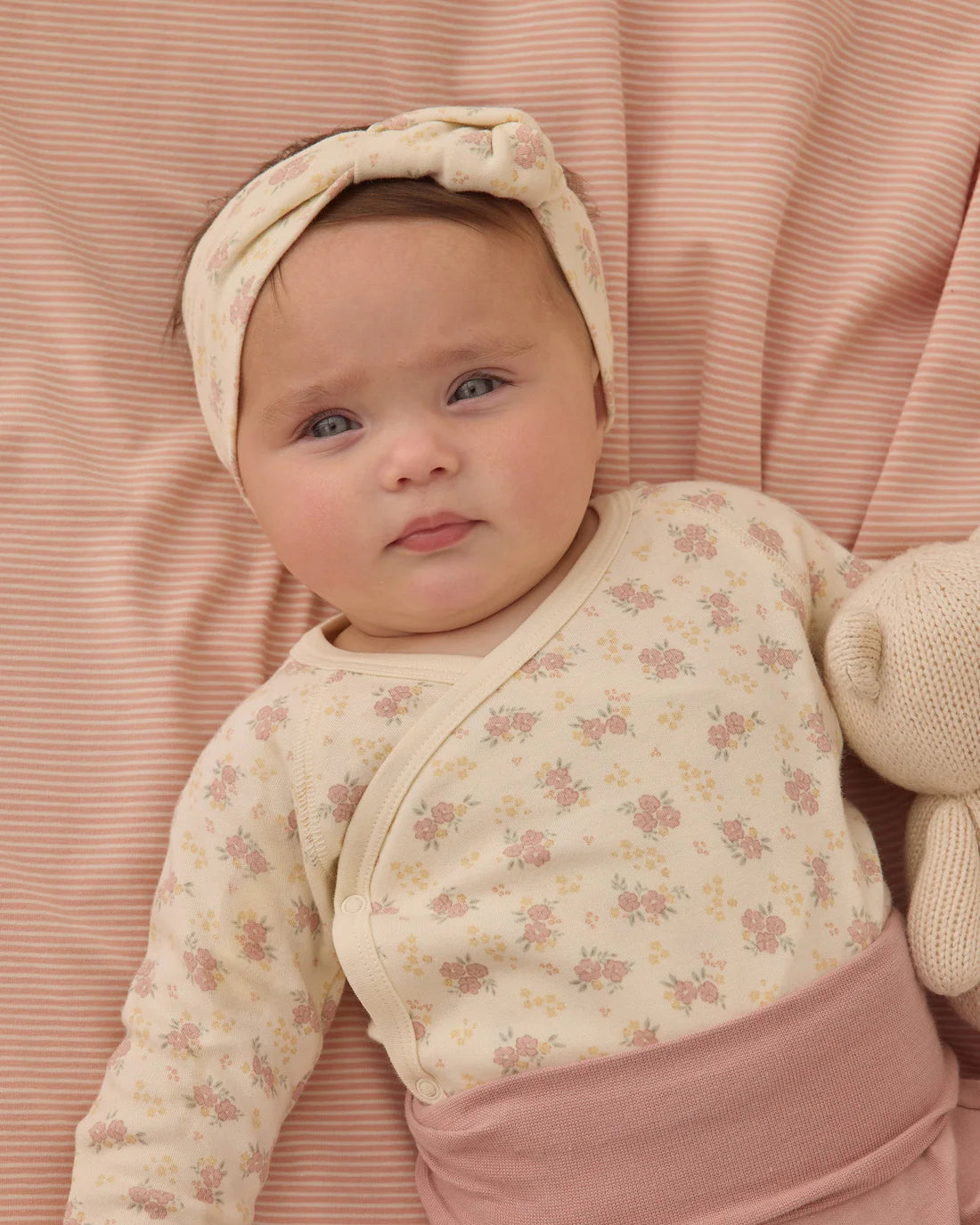 Quincy Mae Side Snap Bodysuit - Flower Field
