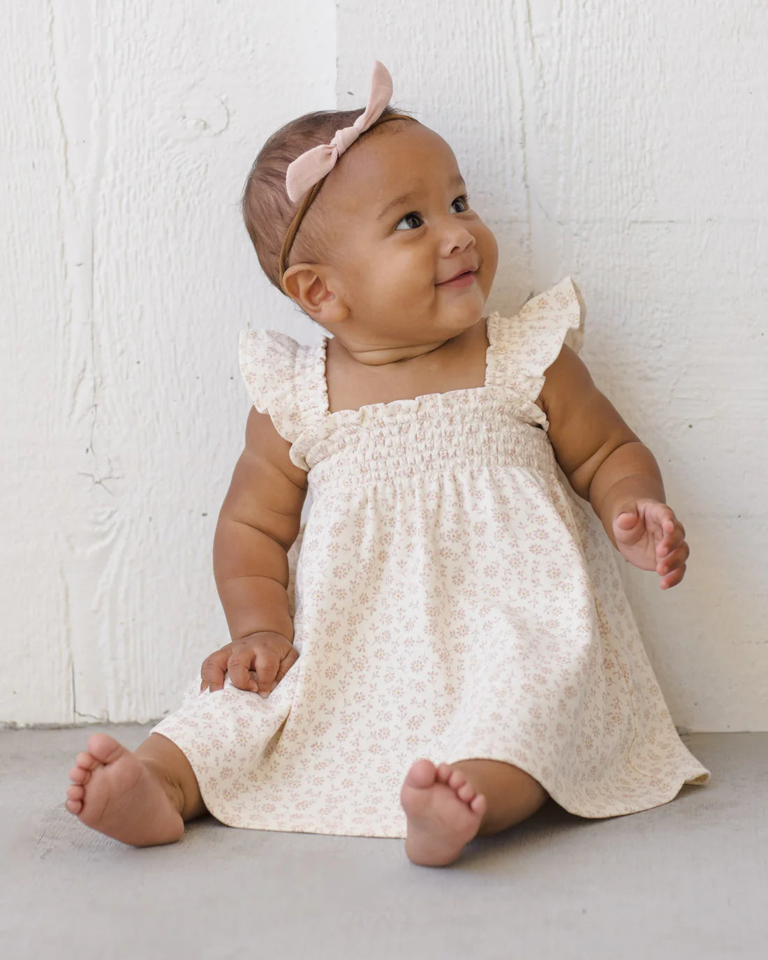 Quincy Mae Smocked Jersey Dress - Ditsy