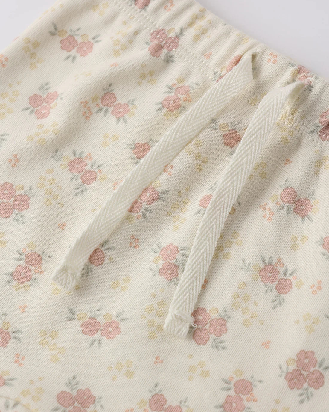 Quincy Mae Wrap Top + Footed Pant Set - Flower Field