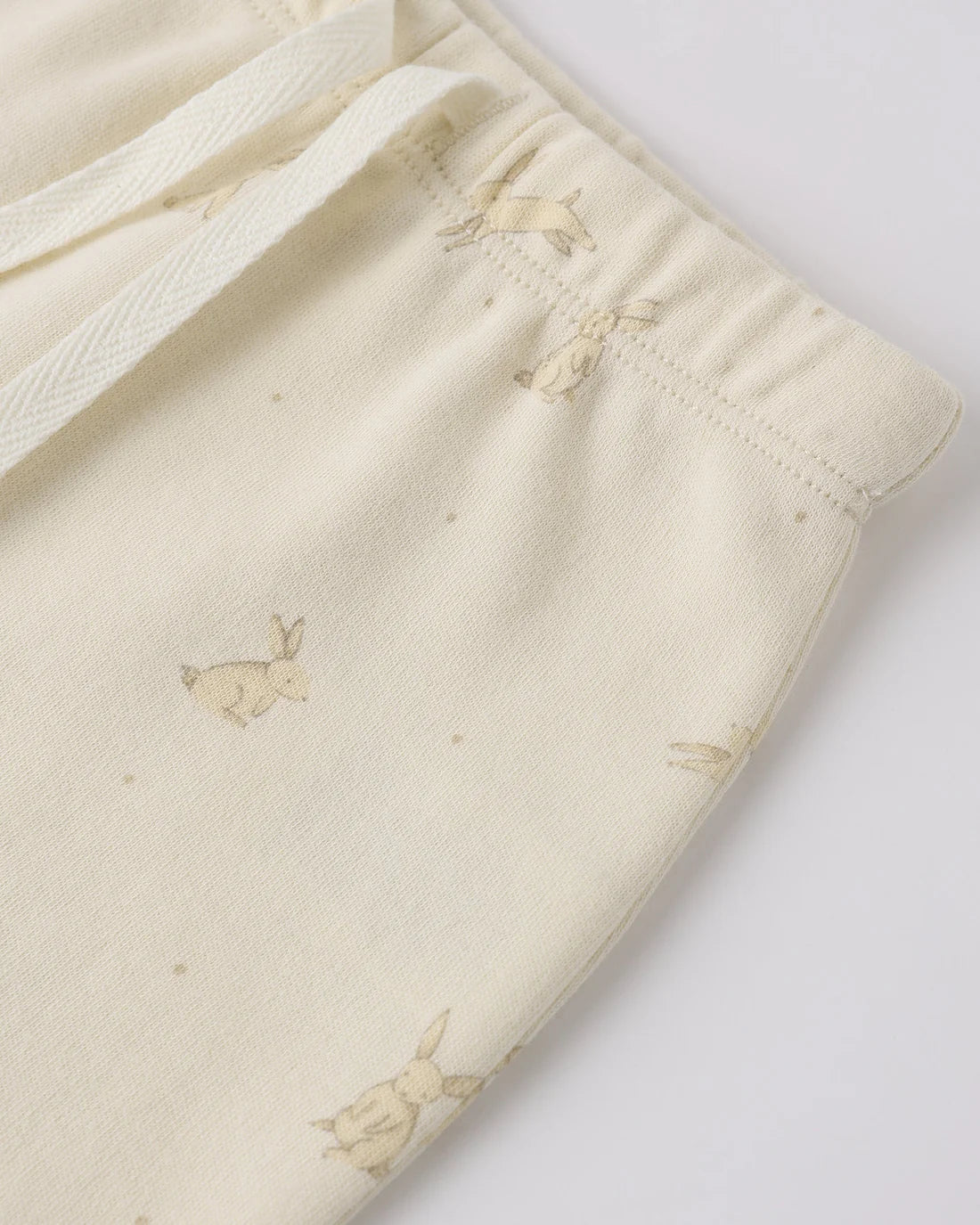 Quincy Mae Wrap Top + Footed Pant Set - Bunnies
