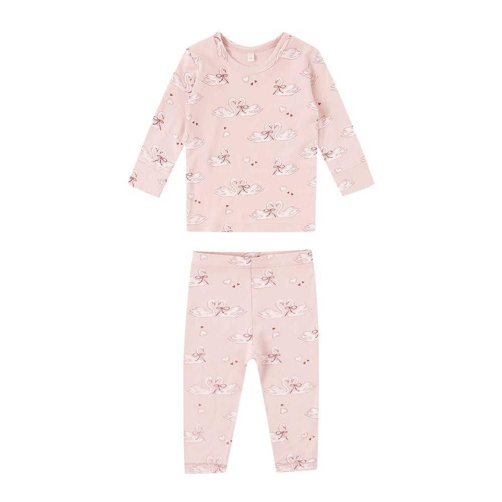Quincy Mae Bamboo Pajama Set - Swans
