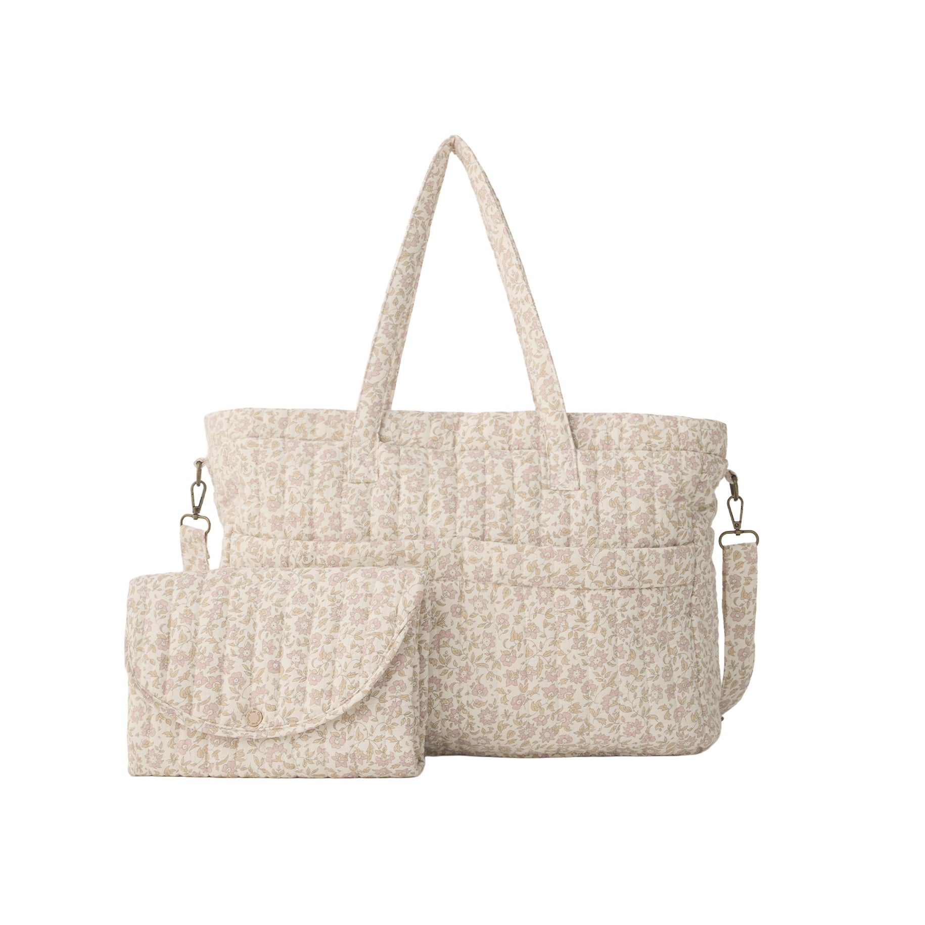 Quincy Mae Diaper Bag + Changing Mat - Wildflower Woven