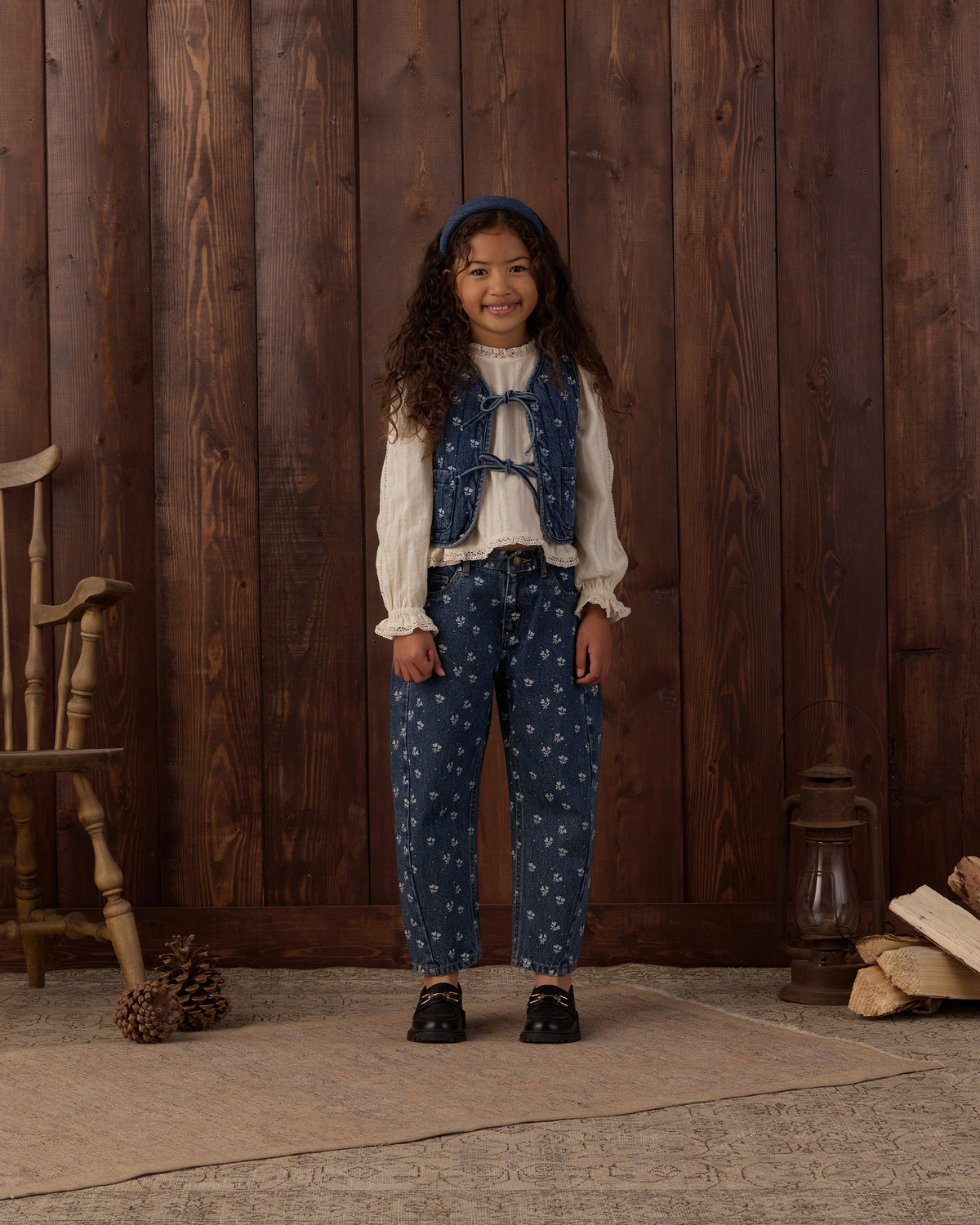 Denim Vest - Heart Ditsy