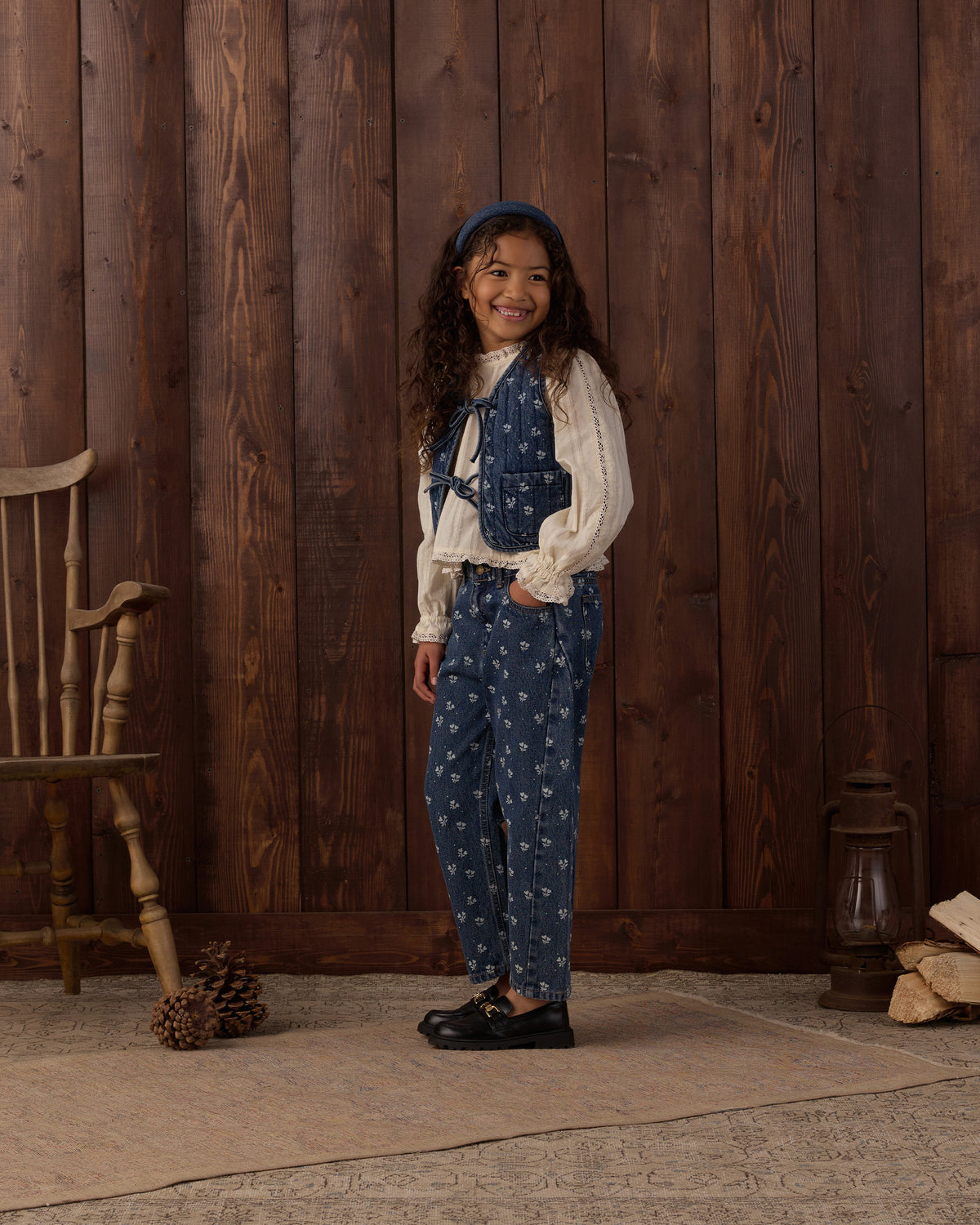 Denim Vest - Heart Ditsy