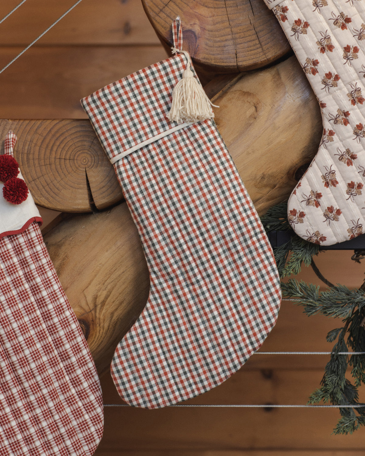 Christmas Stocking Holiday Gingham