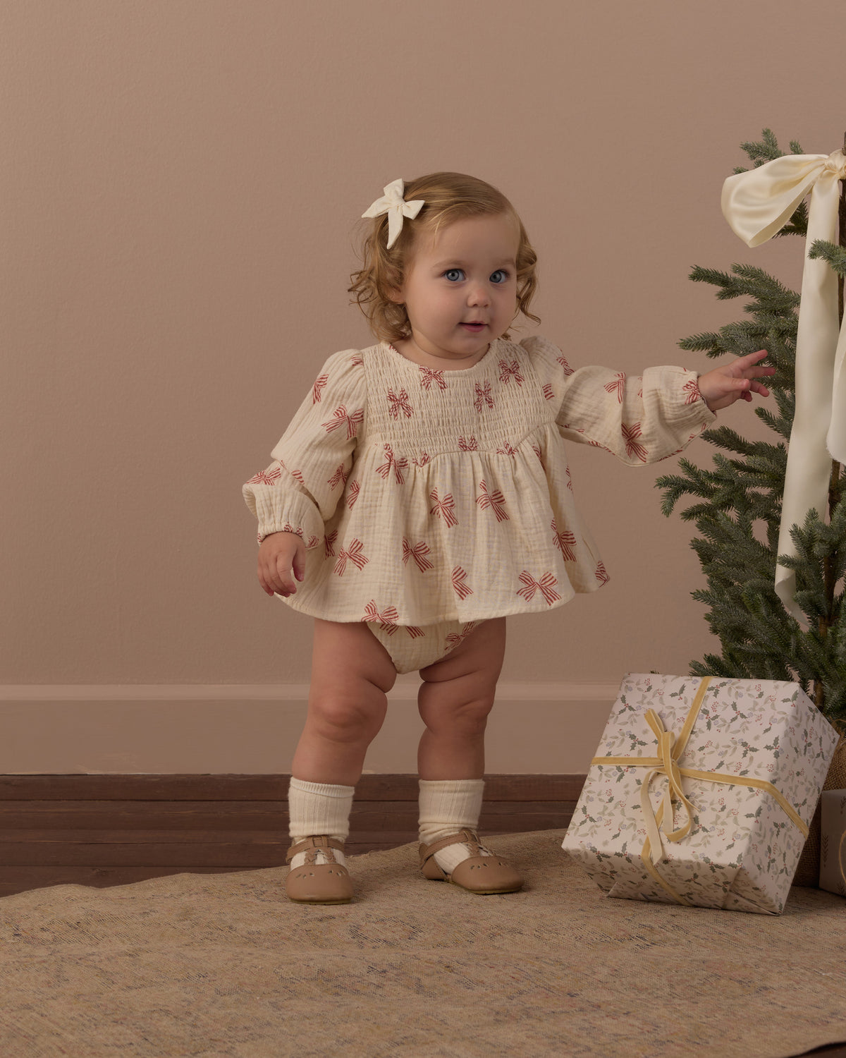 Sophia Top & Bloomer Set - Peppermint Bows