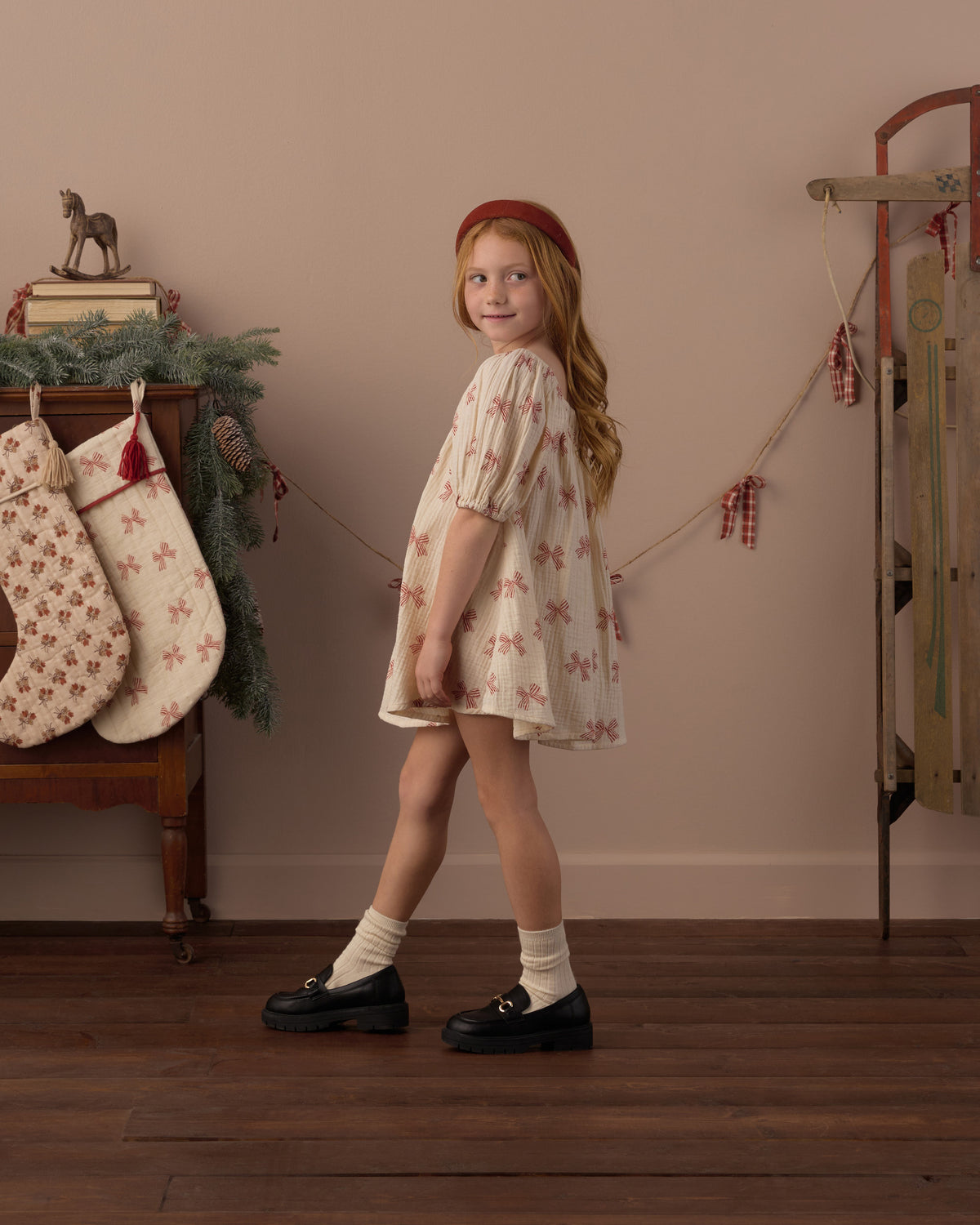 Sabrina Mini Dress - Peppermint Bows