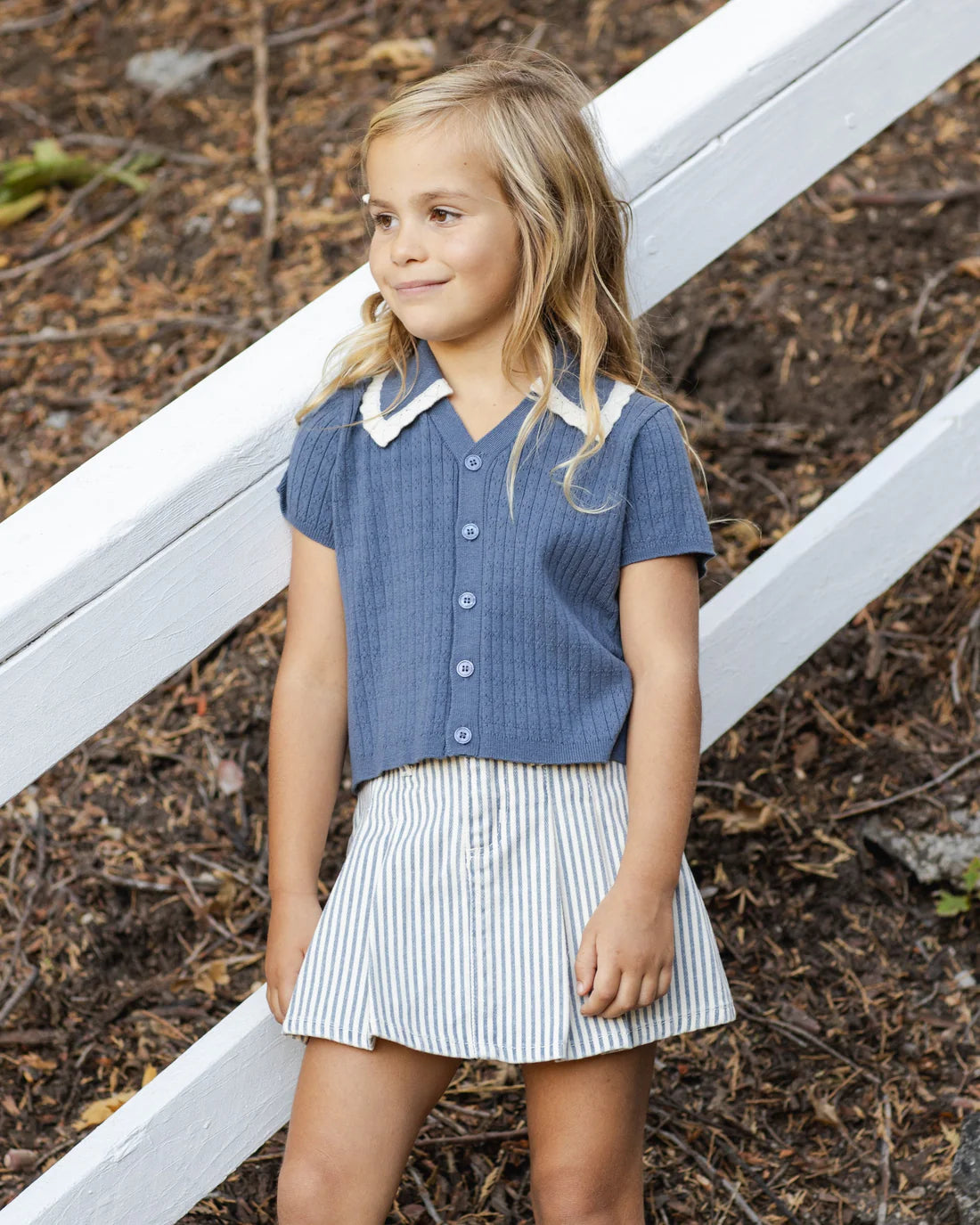 Rylee + Cru Sloane Knit Top - Marine