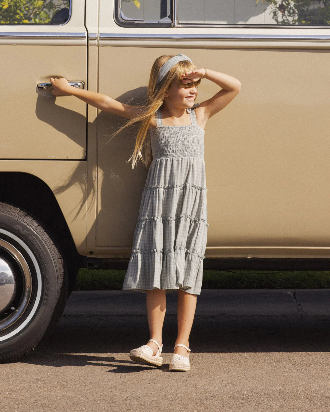 Rylee + Cru Taylor Dress - Green Gingham