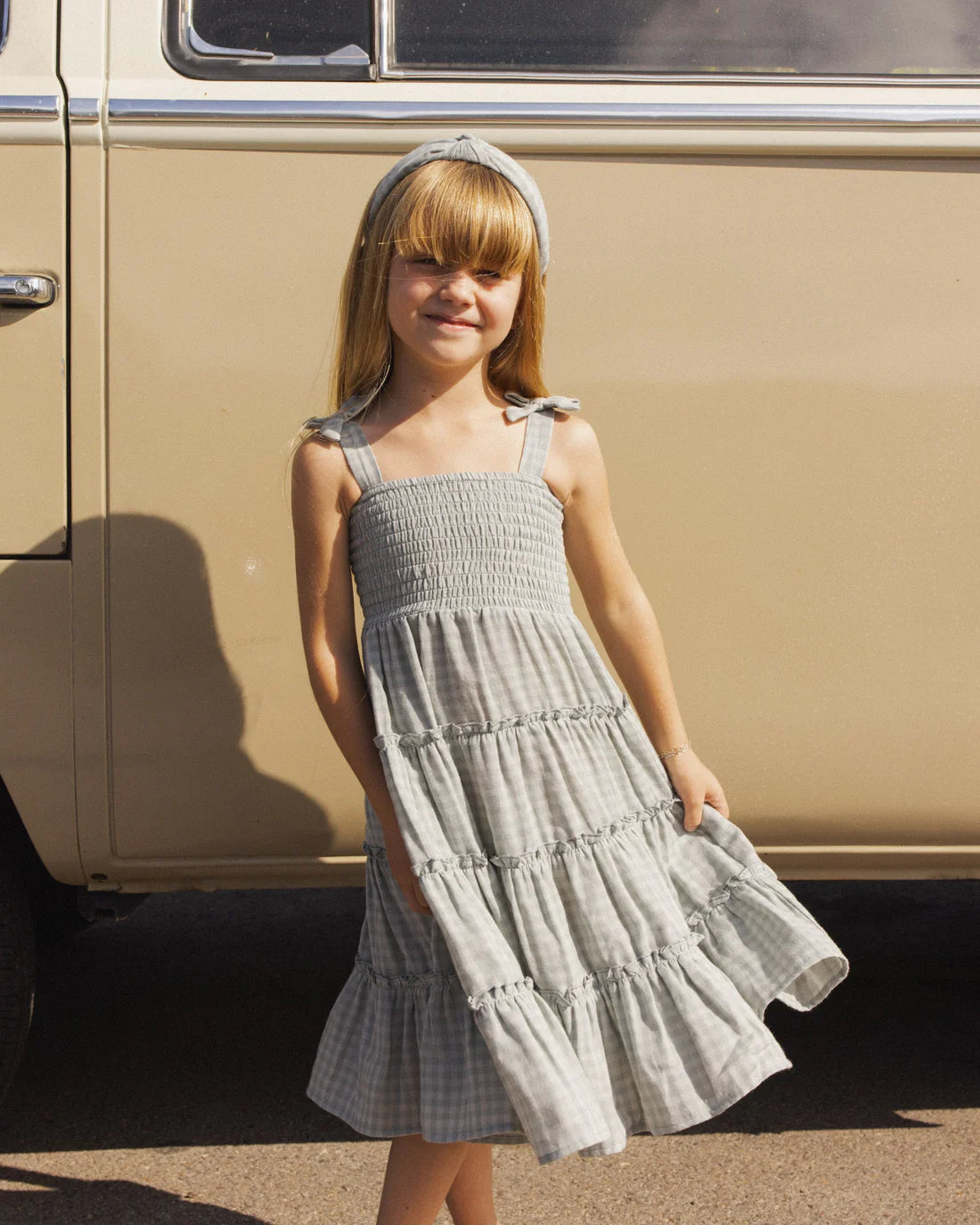 Rylee + Cru Taylor Dress - Green Gingham