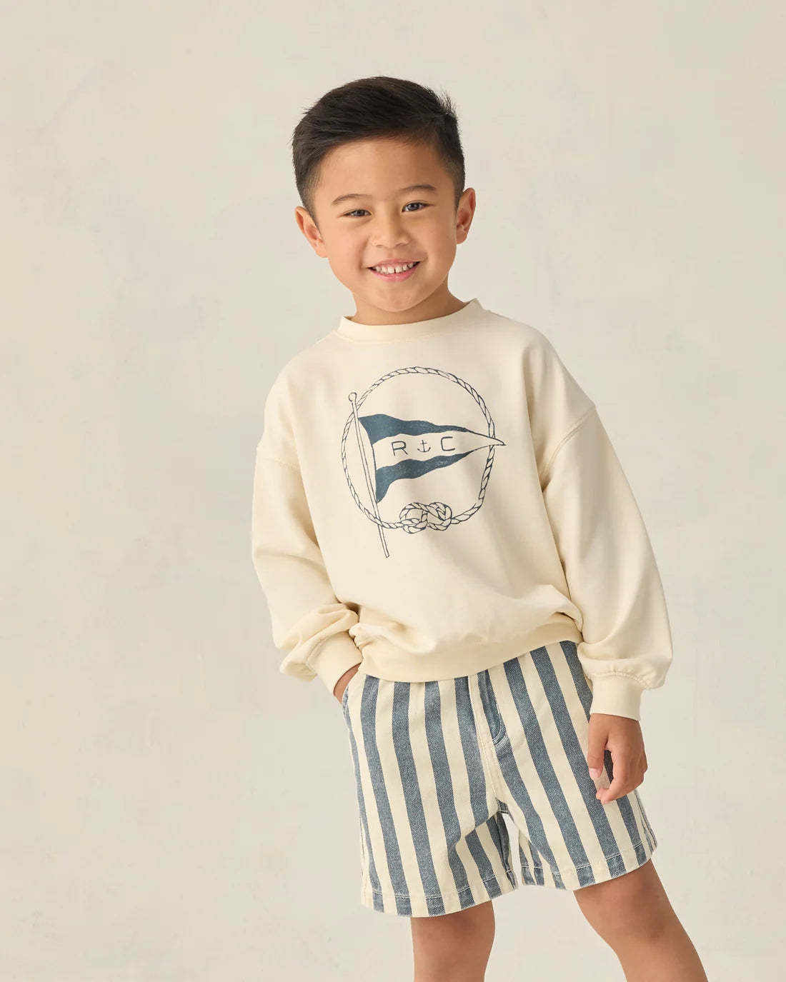Rylee + Cru Sweatshirt - Nautical Flag