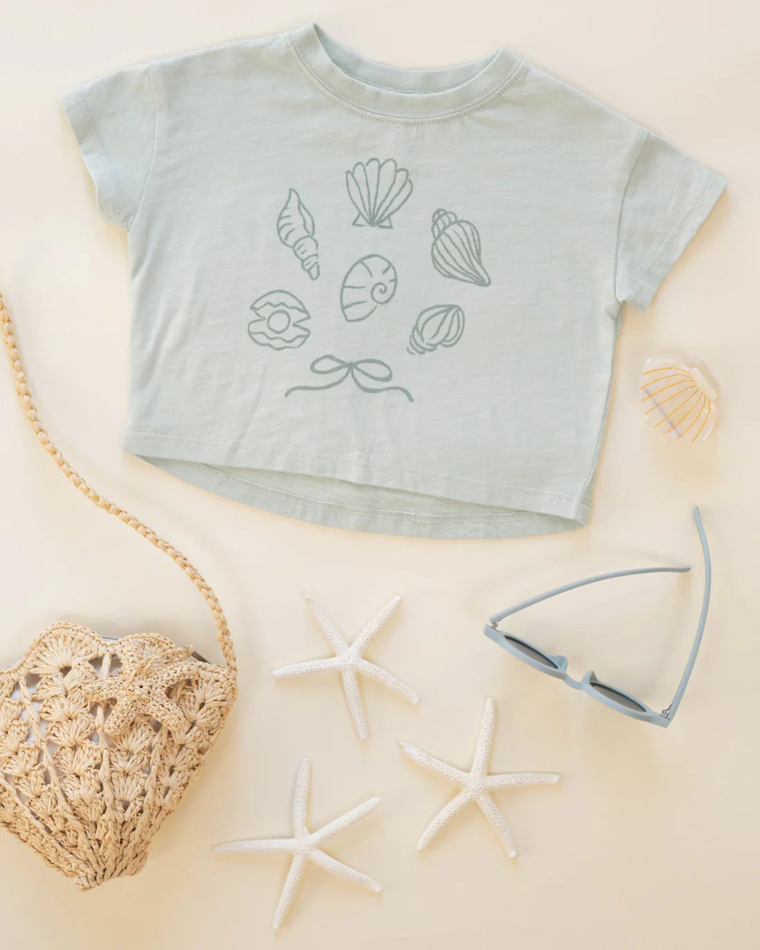 Rylee + Cru Boxy Tee - Seashells