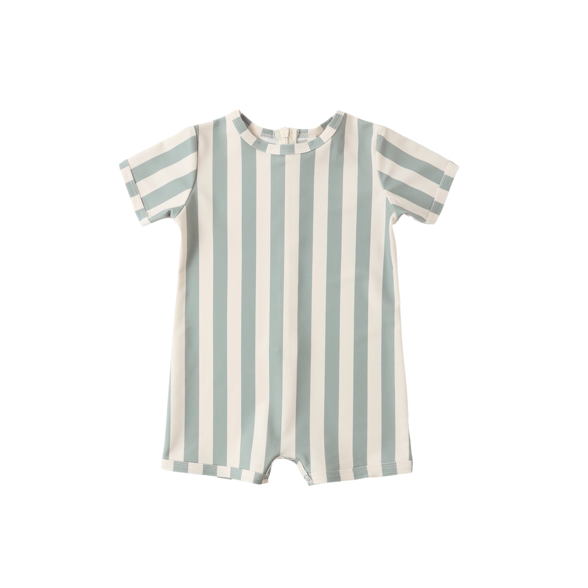 Rylee + Cru Shorty One-Piece - Green Stripe